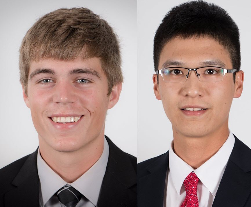 Hunter Quinn and Yujie Gao Recognized as Outstanding Scholars at UNL