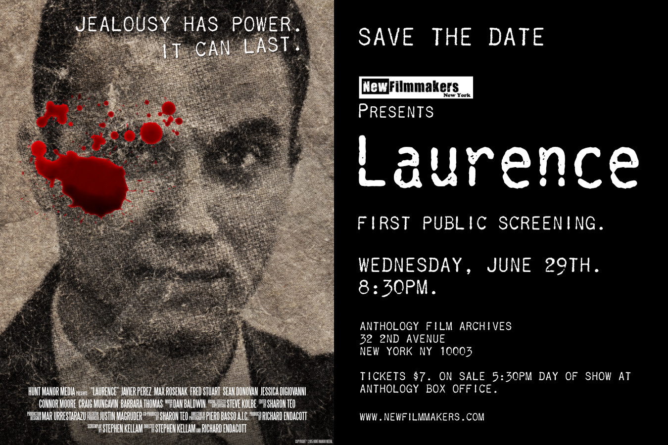 "Laurence," a film created by Johnny Carson School of Theatre and Film faculty, will have its first public screening June 29 in New York City.
