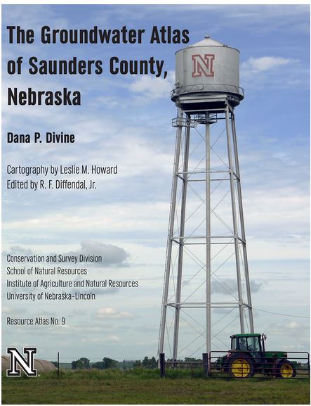 The Saunders County groundwater atlas by Dana Divine is available for sale at the Maps and More Store in Hardin Hall, 3310 Holdrege St.
