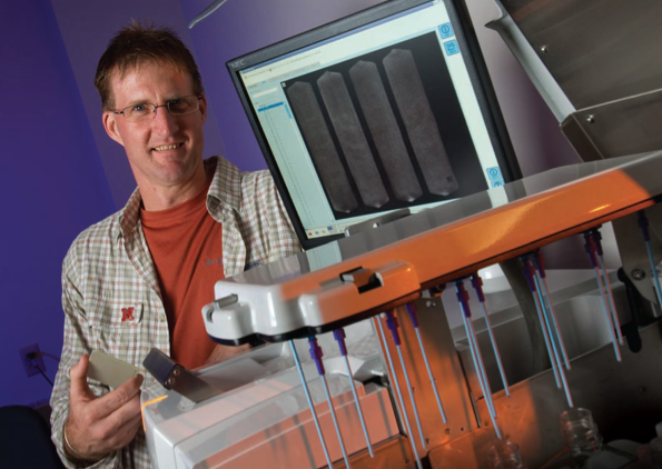 Andy Benson in his East Campus lab.