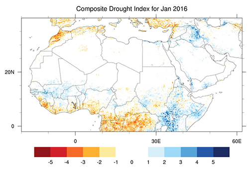 Three University of Nebraska centers have worked together to create the Composite Drought Index for the Middle East and North Africa region as part of a research project funded by the Dubai-based International Center for Biosaline Agriculture. The three c