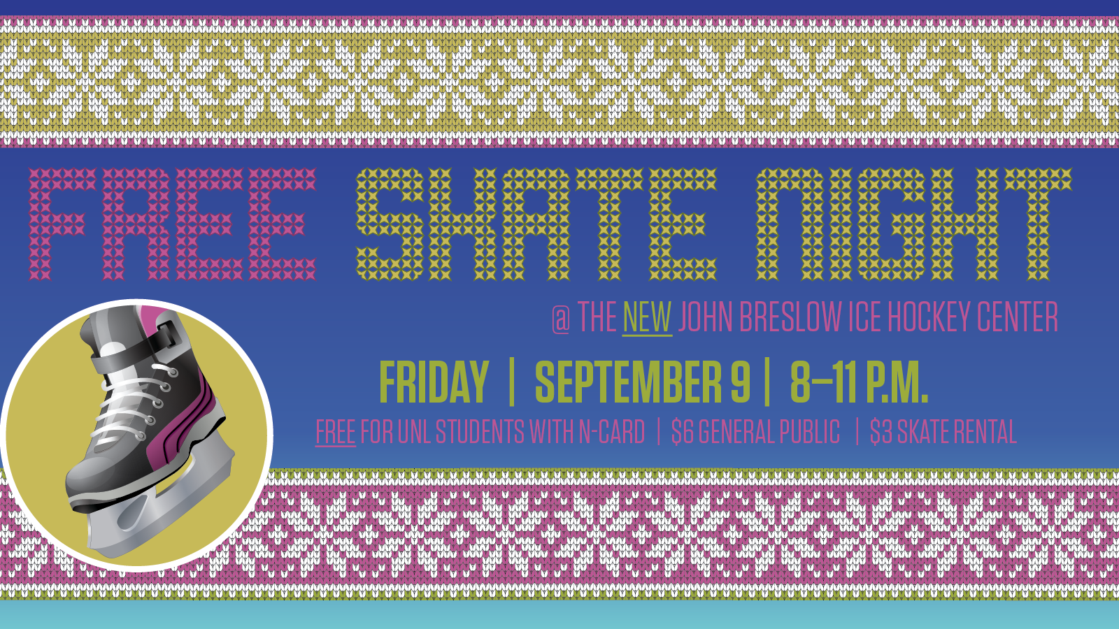 First free Skate Night of fall is Sept. 9.