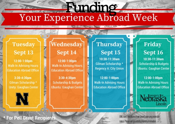 Funding Your Experience Abroad Week (Sept. 13-16)