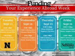 Funding Your Experience Abroad Week (Sept. 13-16)