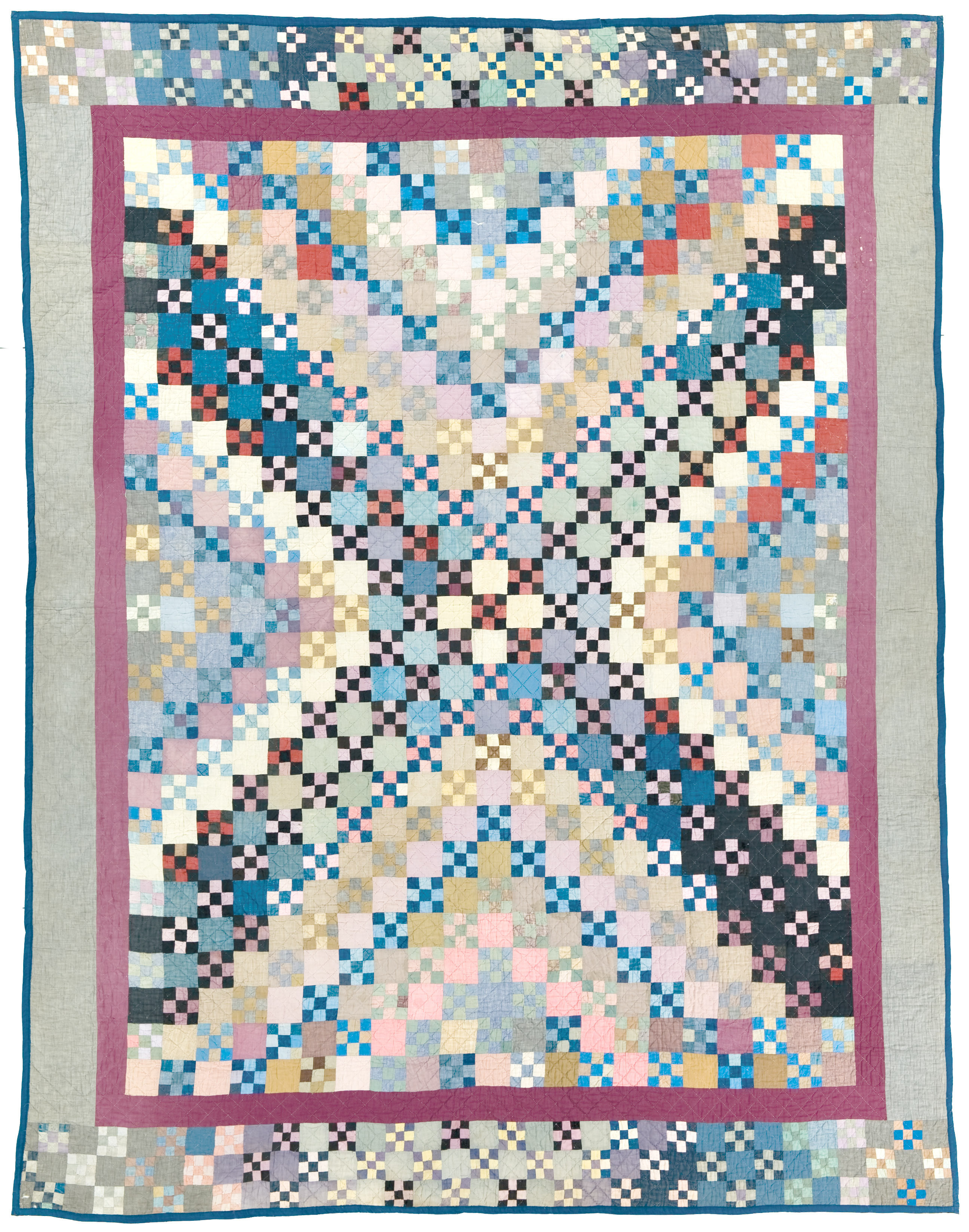 Nine Patch, made by Barbara Yoder in Weatherford, Oklahoma, circa 1920, is one of the quilts on display in "Amish Quilts and the Crafting of Diverse Traditions" at the International Quilt Study Center & Museum.