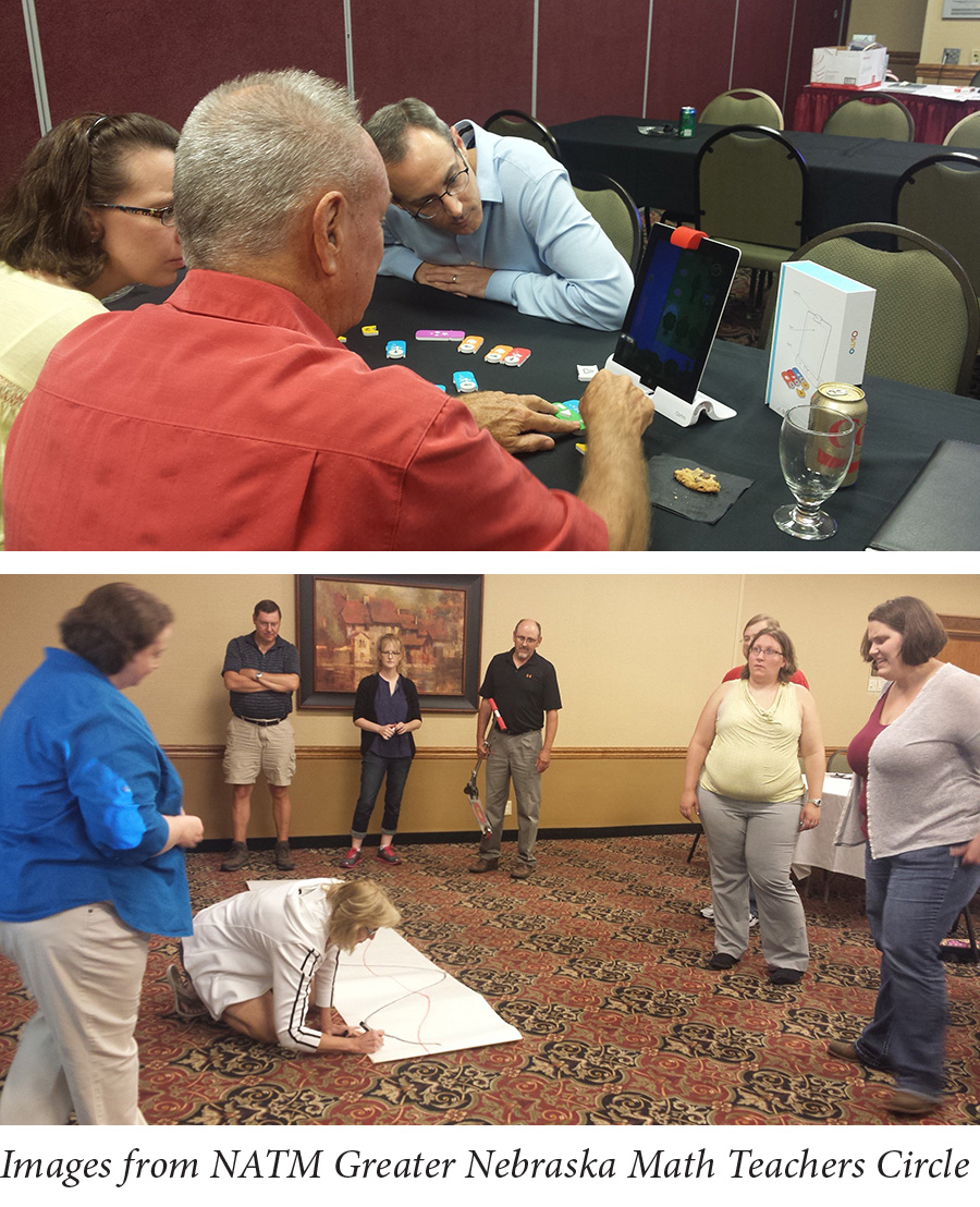 Nearly 30 math enthusiasts gathered in Kearney before the NATM fall conference for math and munchies at the first Greater Nebraska Math Teachers Circle meeting of the year.