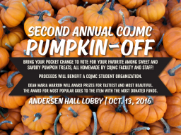 Come attend the CoJMC second annual Pumpkin-off on Oct. 13