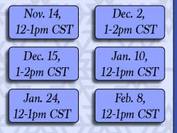 Winter Series Dates
