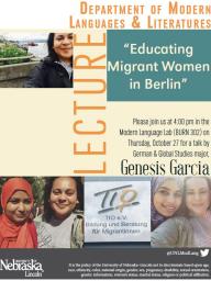 Presentation by GLST major on Educating Migrant Women in Berlin