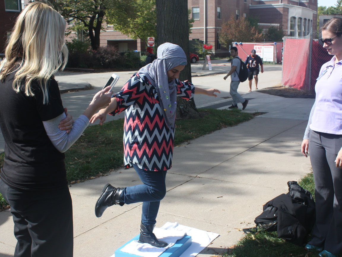 The University Health Center celebrated Physical Therapy Month in October with an educational booth outside.