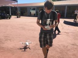 Ben Kreimer prepares to capture aerial photos and videos using his drone during World Food Week in the Southeast Asian nation of Timor-Leste.
