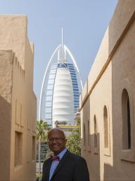 Dipra Jha at The Emirates Academy of Hospitality Management in Dubai, UAE. Photo credit: Violetta Parkina