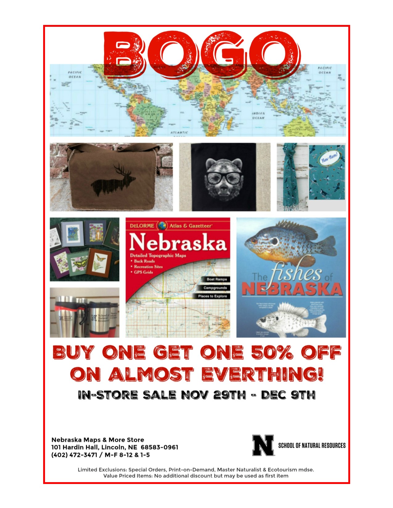 Maps & More is hosting a buy one, get one half off sale through Dec. 9. | Courtesy image