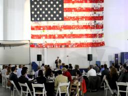 Dr. Daniel Linzell Delivers the keynote speech during the 2016 Fall Banquet at the Strategic Air and Space Museum