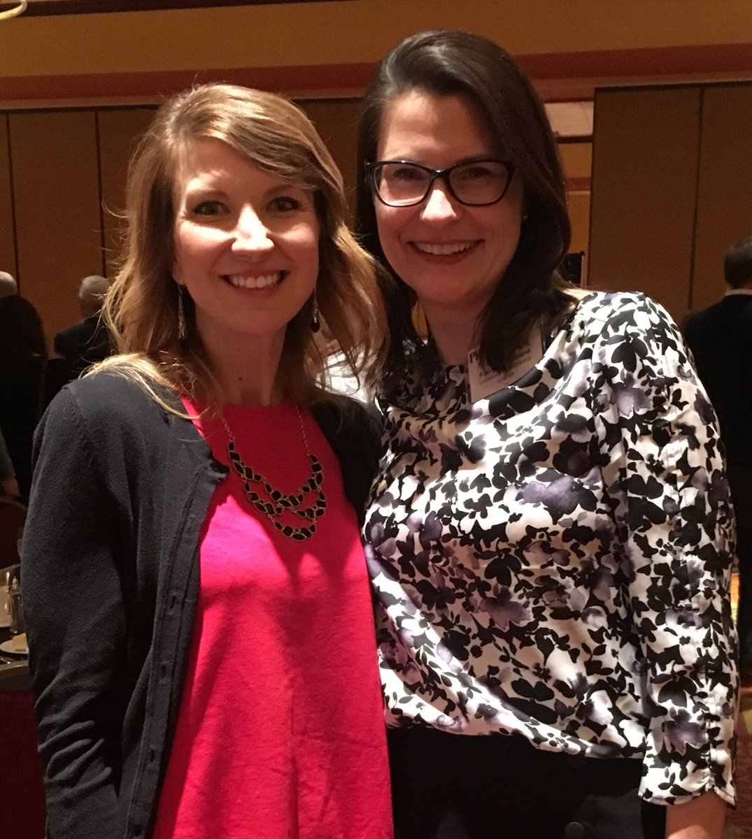 Mikaela Yeager, IMC graduate student (left) and Associate Dean Frauke Hachtmann at the PRSA Paper Anvil Awards Gala on Dec. 8.