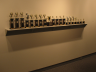 Lance Wakeling's sculpture, "Untitled (Reference Library)," used an internet-based service to create trophies, one for each book the artist read in 2010.
