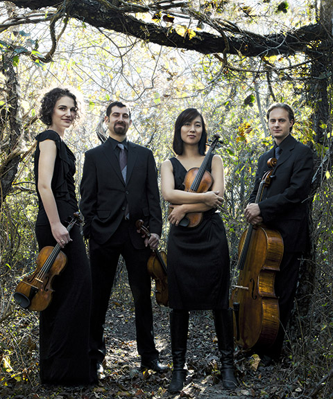 The Chiara String Quartet will present the world premiere of a new quartet by Pierre Jalbert on Feb. 1. Photo by Lisa-Marie Mazzucco.