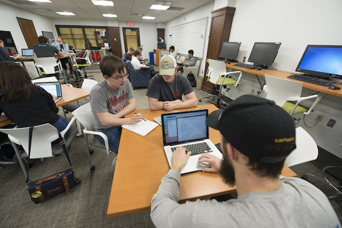 CSE students in the Student Resource Center