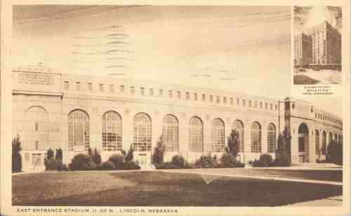 Vintage postcard of Memorial Stadium