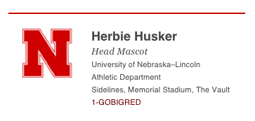 Create your own Nebraska-branded email signature.