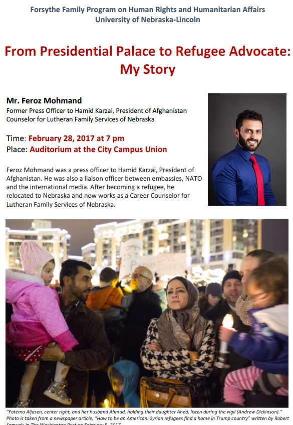 EVENT: From Presidential Palace to Refugee Advocate: My Story
