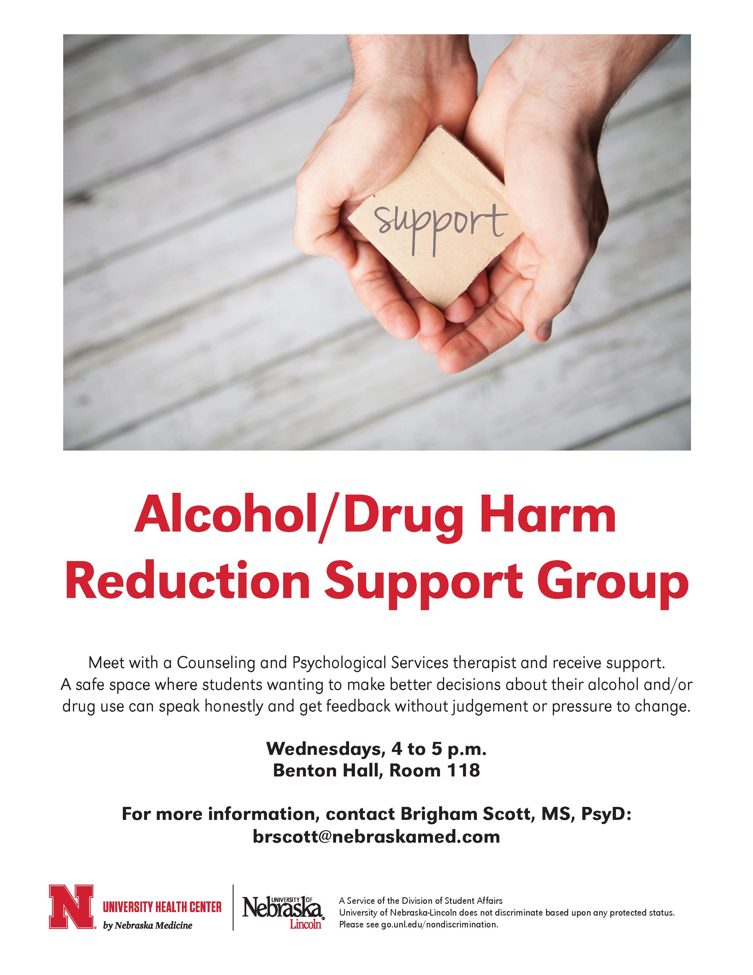 CAPS offers free Alcohol/Drug Harm Reduction Support Group Announce