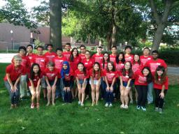 The Fall 2015 New Student Enrollment Airport Arrival Welcome Team, courtesy of UNL International Engagement.