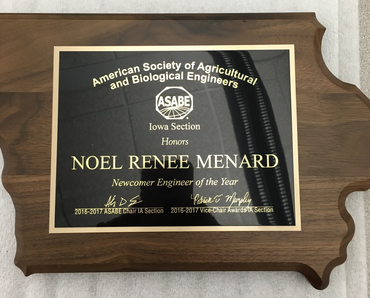 ASABE Newcomer Engineer of the Year Award
