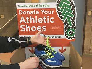 Encourage your student to donate used athletic shoes.