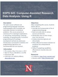 EDPS 845 Course Flyer