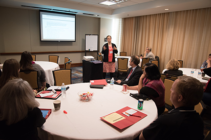 Wendy Smith presents a breakout during 2015 Noyce Conference.