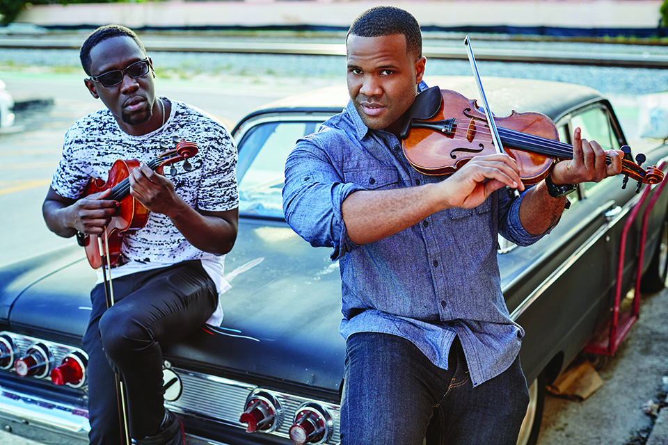 “Black Violin” features four musicians: two string players, a drummer, and a DJ, who collaborate to create original hip-hop music and remix classical favorites.