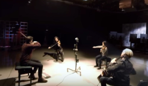 NET's first 360-degree video features the Chiara String Quartet. Viewers can navigate the video through the directional icon in the upper left corner of the video or by tilting/moving a mobile device. View the video at http://go.unl.edu/cap0.