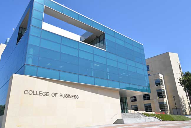 The new College of Business opens this fall.