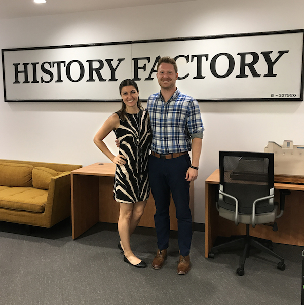 Marissa Piette, left, played an active role in recruiting Grant Weber to join The History Factory in Washington D.C.