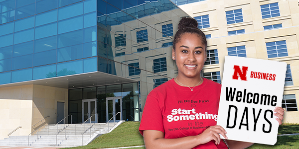 Welcoming Huskers into the new College of Business, Welcoming Days provides help with directions and sharing Husker spirit during the first few days of class.