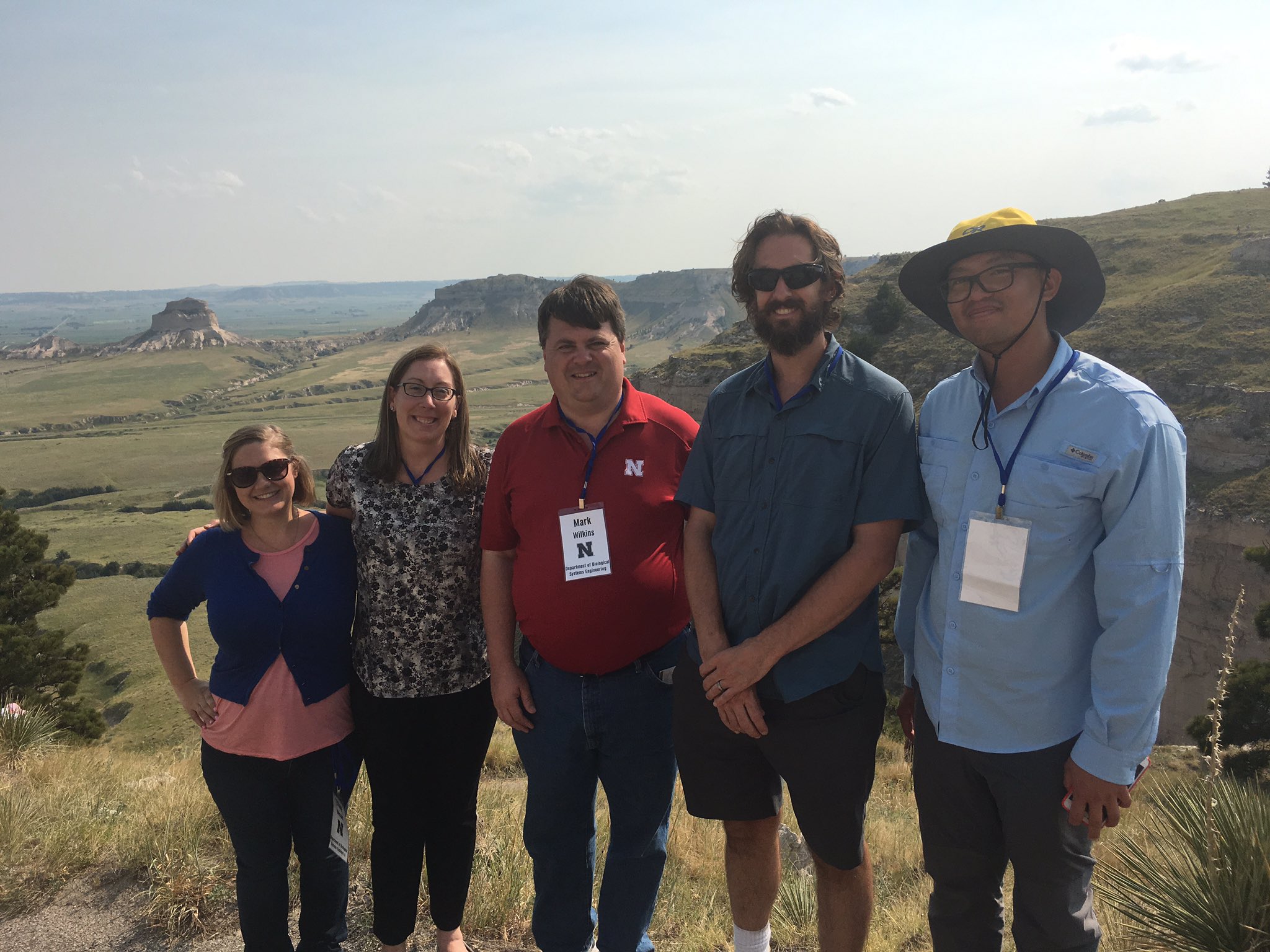 Tiffany Messer, Rebecca Wachs, Mark Wilkins, Forrest Kievit and Xin Quiao toured Nebraska last week.