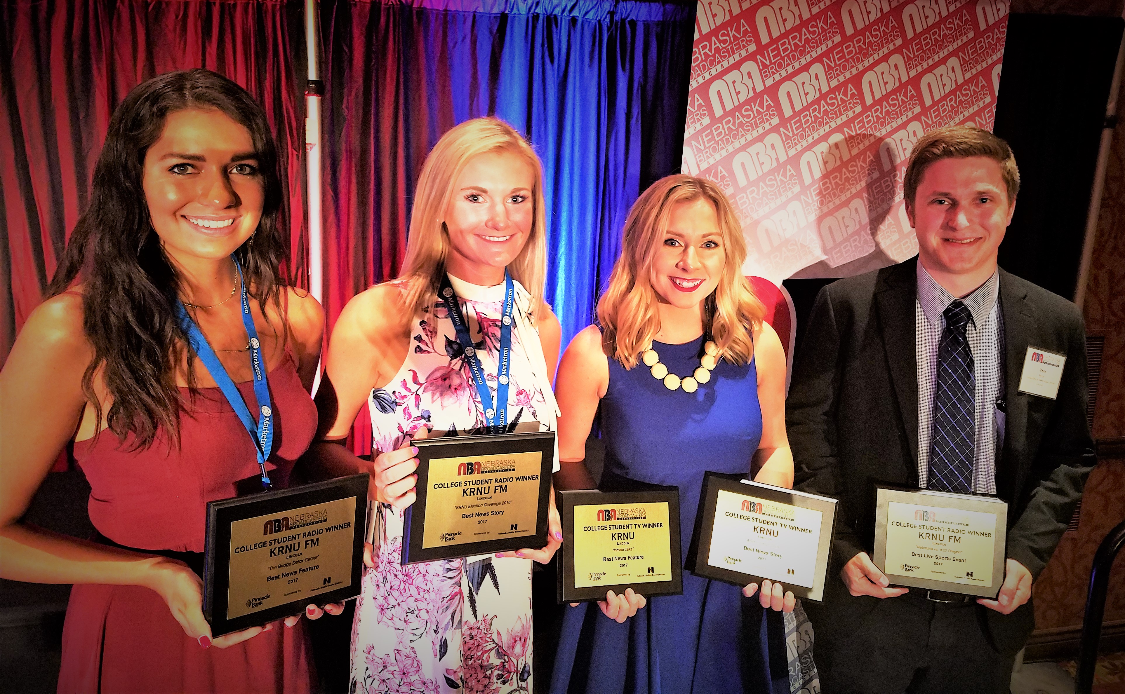 The college took home four awards in the radio division and two in the television division.