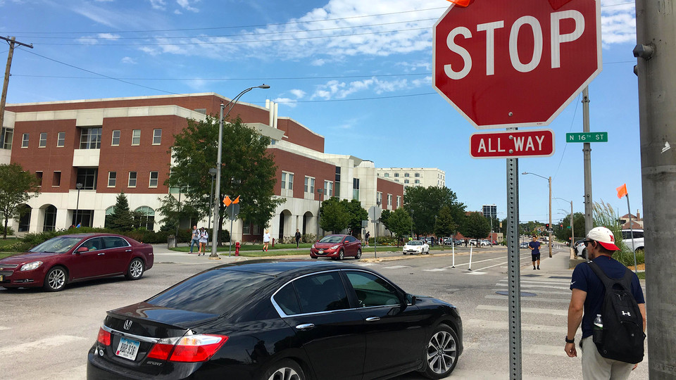 Traffic delays are more common with changes to campus roadways, including at the intersection of 16th and Vine streets.