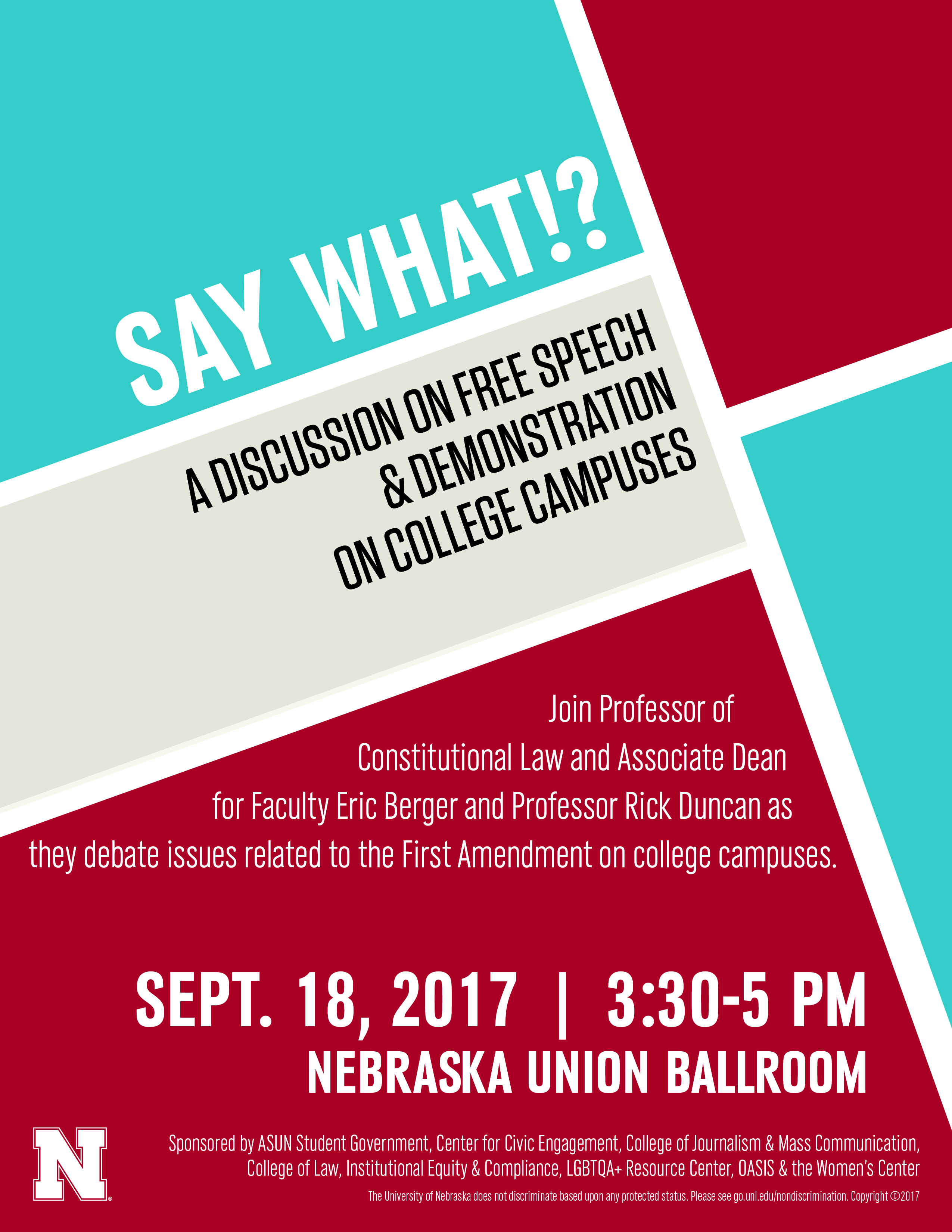 Constitution Day activity at the University of Nebraska-Lincoln will examine freedom of expression.