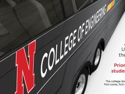 N-E Ride buses shuttle students, faculty and staff between Lincoln and Omaha.