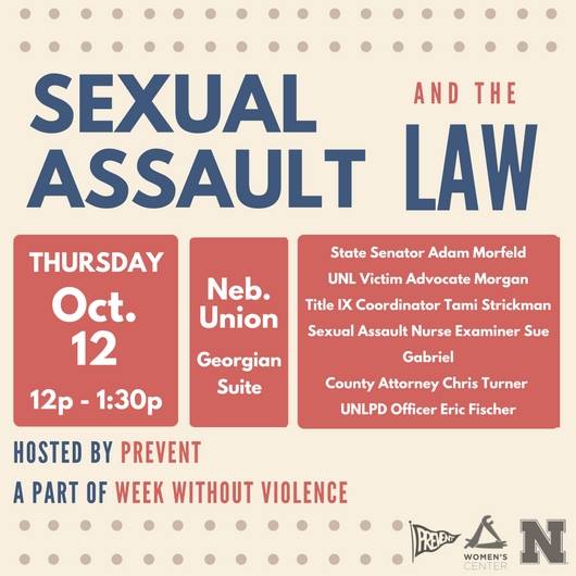 Unl Prevent Sexual Assault And The Law Announce University Of Nebraska Lincoln