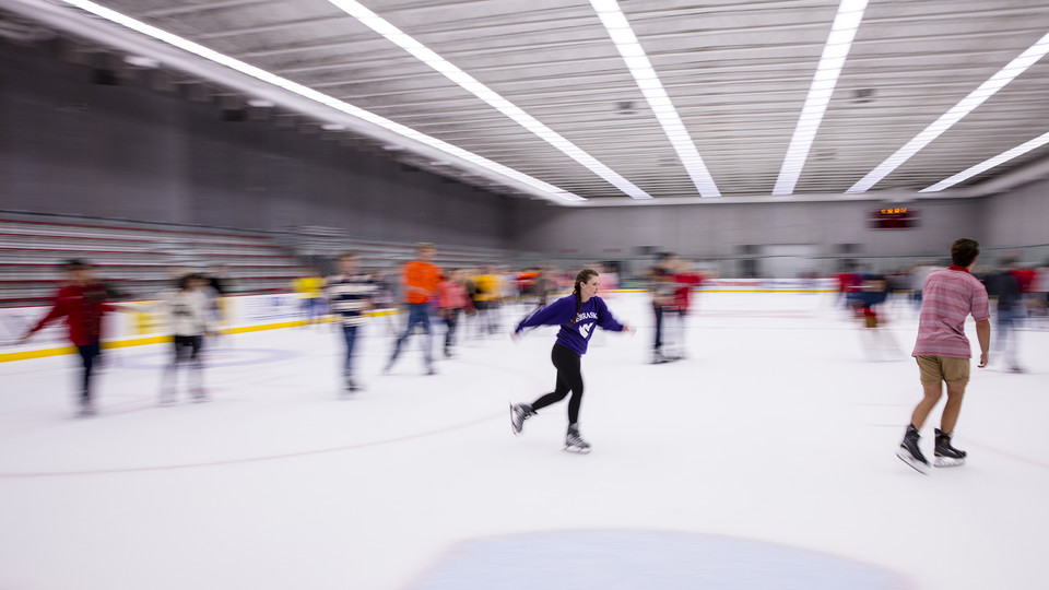 Free skate nights for students take place a few times each fall semester.
