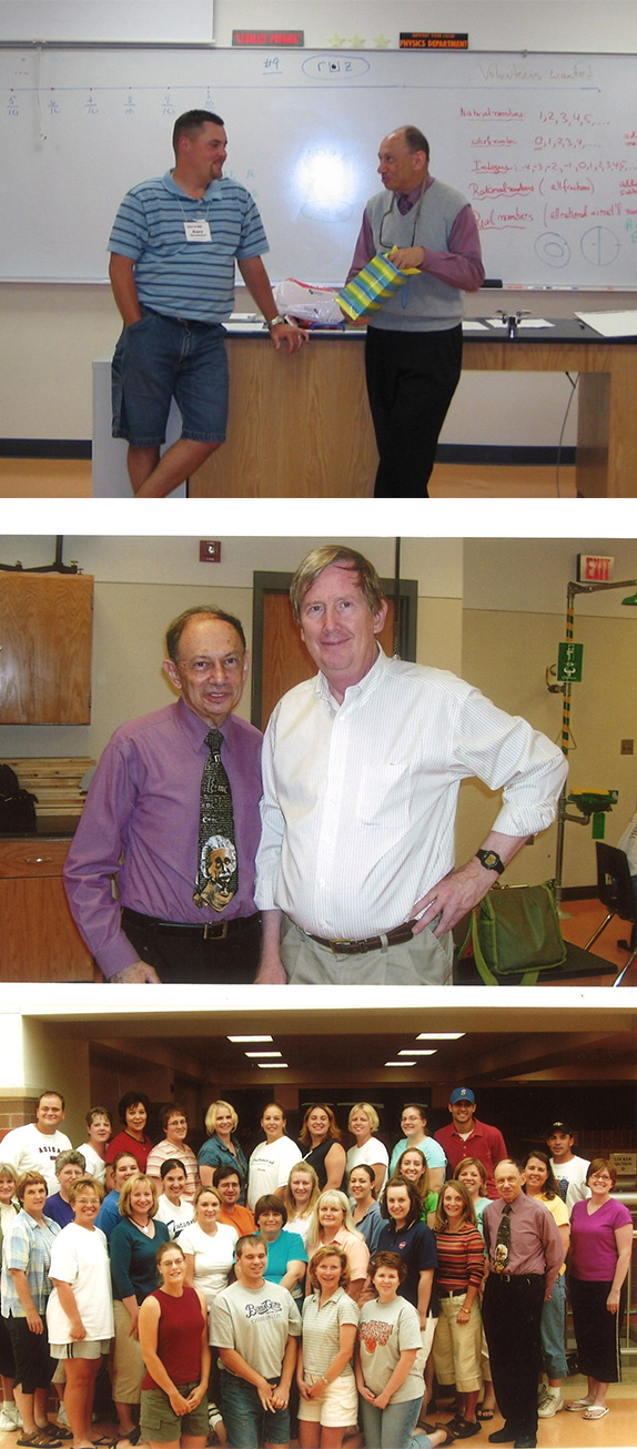 Photos of Ken Gross with Math in the Middle teachers