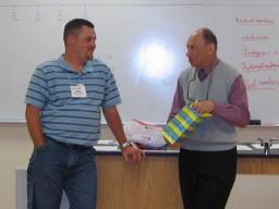 Photos of Ken Gross with Math in the Middle teachers