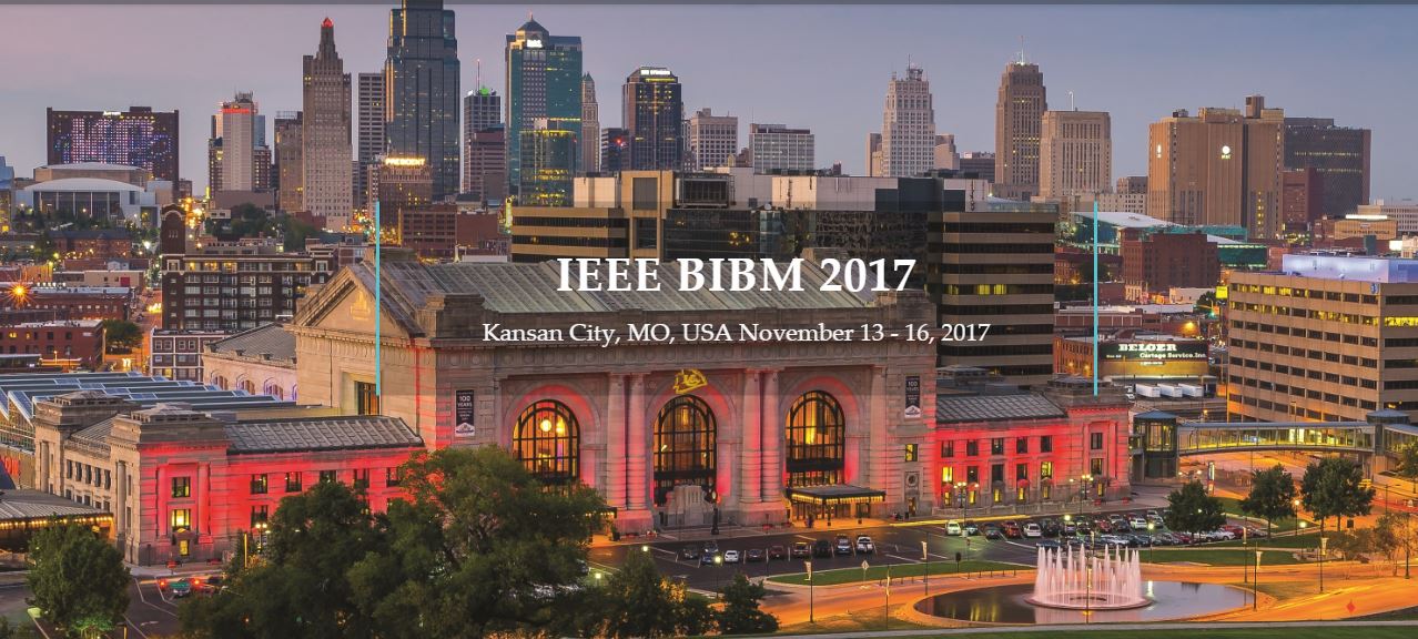 The IEEE BIBM 2017 Conference will be held in Kansas City, MO on November 13-16.