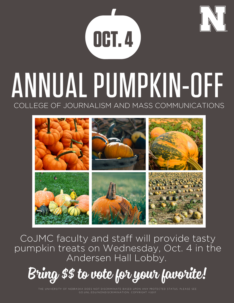 The CoJMC is hosting the Annual Pumpkin-Off Wednesday, Oct. 4.