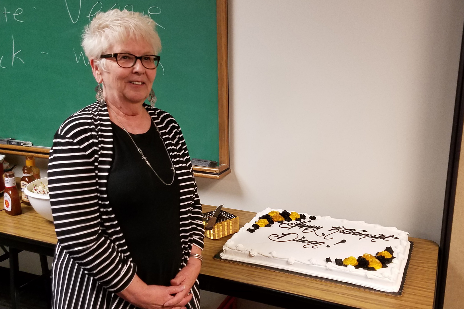 Diann Young retired on October 2 and celebrated with a luncheon.