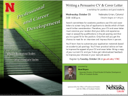 Writing a Persuasive CV & Cover Letter