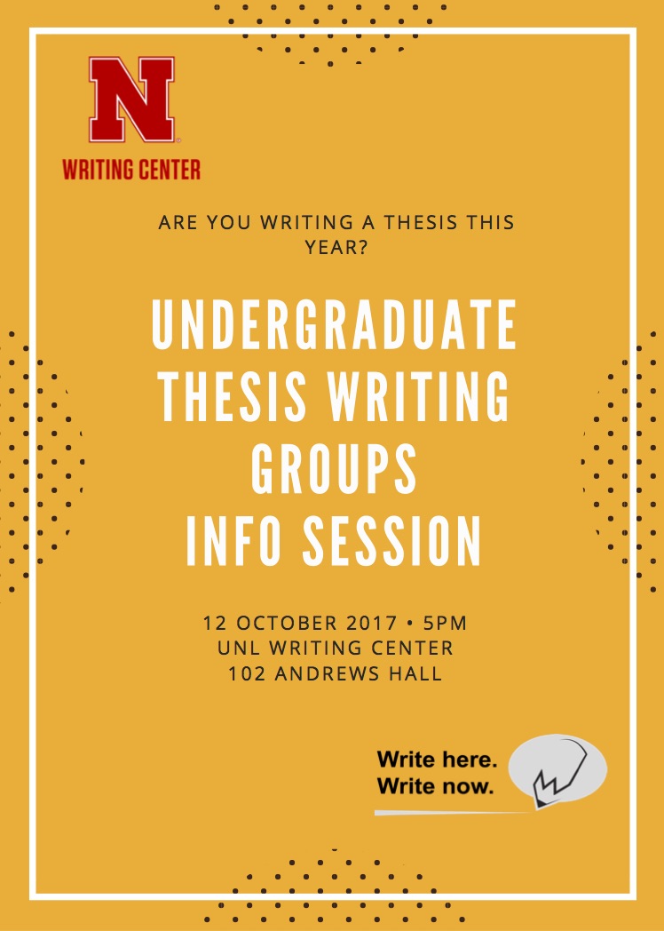 Undergraduate Thesis Writing Groups Info Session